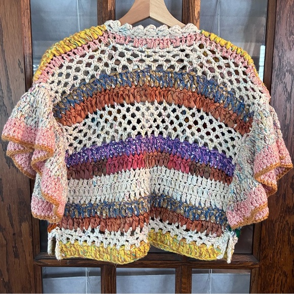 Size XS/S Anthropologie Mia Hand-Knit Cropped Cardigan NWT Rare - Picture 10 of 11